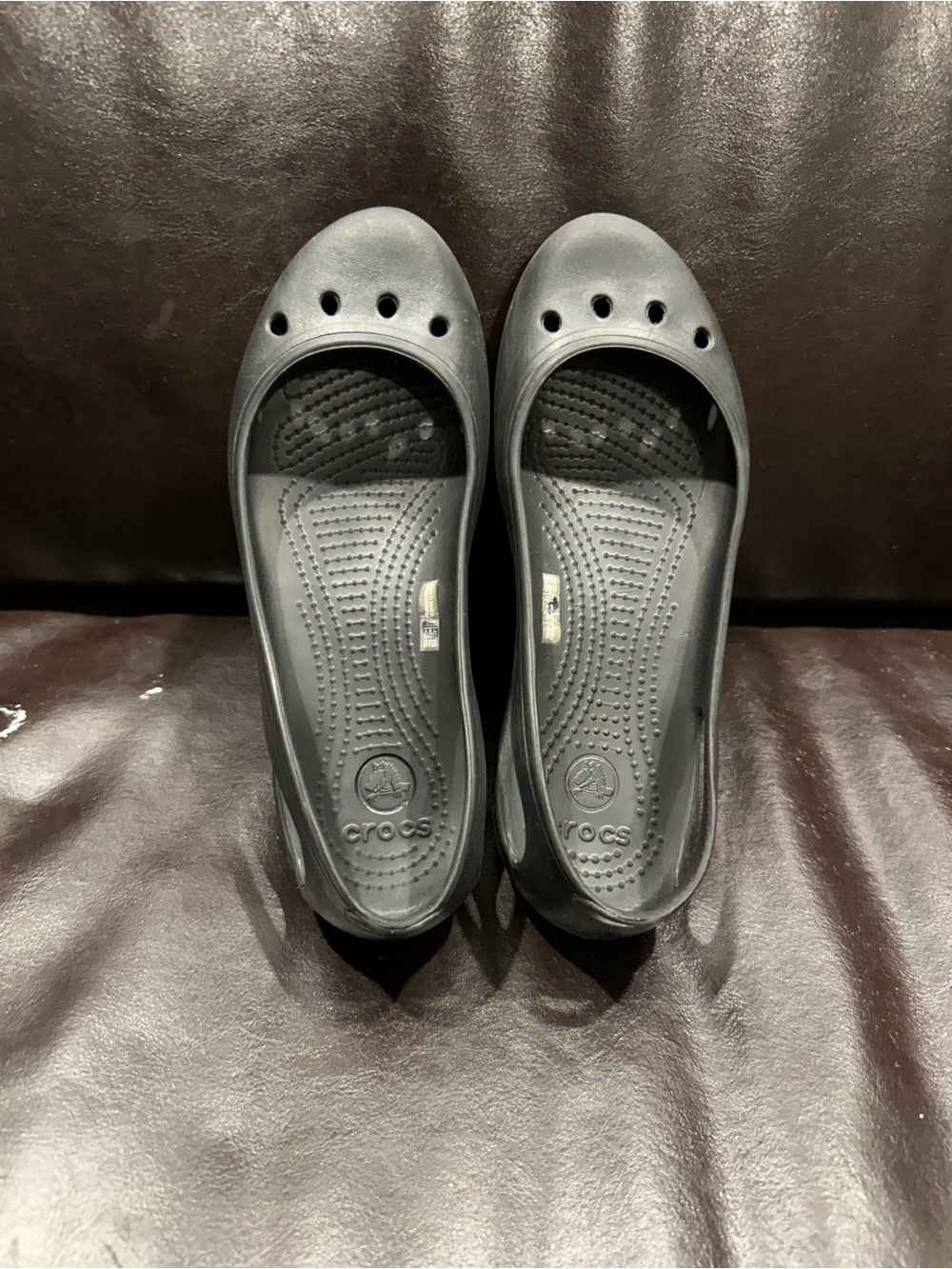CROCS Black Kadee Slip-On Ballet Flats Size 7